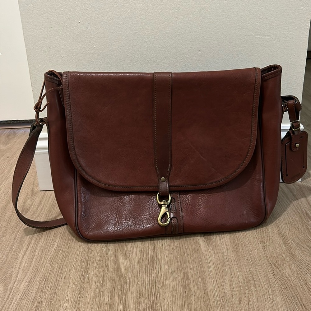 Classic Brown Leather Briefcase